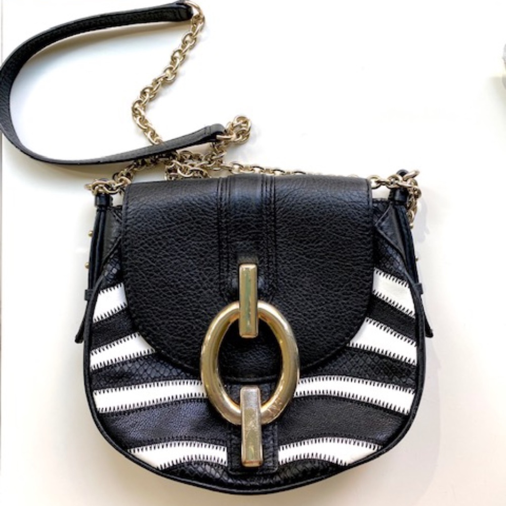 DVF Sutra Leather Crossbody in Animal Print